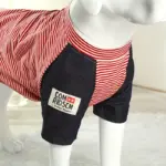 Pet T-Shirt for Medium and Large Dogs, Red and White Stripes – gallery image 7