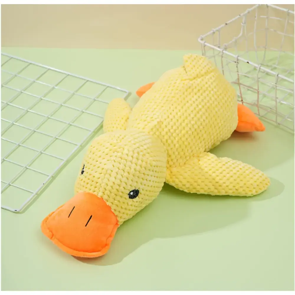 7366d54a-bea2-4b8d-b379-84d56b142a2a Large Plush Duck Dog Toy for Chewing & Interactive Play with Squeaker – main image