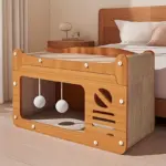 Wall-Mounted Cat Scratching Board and Cat House for Scratching & Resting, Vertical Design – gallery image 2