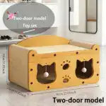 2-in-1 Cat Scratching Post for Scratching & Play with Sisal Surface and Hanging Ball – gallery image 4