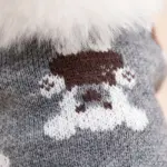 Bear Print Knitted Cardigan for Pets for Warmth in Cooler Weather – gallery image 12