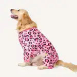 Plush Leopard Dog Pajamas for Warmth and Lounging – main image