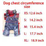 Plaid Imitation Denim Dog Jacket for Warmth and Outdoor Wear – gallery image 4