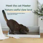 Cardboard Cat Scratcher Sofa for Scratching & Lounging with Two-Seater Design – gallery image 7