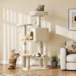 Multi-Cat Tree Tower for Climbing & Resting with Condo and Hammock, Sisal Scratching Posts – main image
