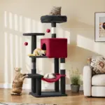 Multi-Cat Tree Tower for Climbing & Resting with Condo and Hammock, Sisal Scratching Posts – gallery image 6