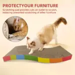 Corrugated Cardboard Cat Scratcher for Scratching & Claw Care with Rainbow Color Design – gallery image 6