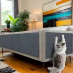 Self-Adhesive Cat Scratching Pad for Scratch Protection & Surface Guarding, Beige & Brown Textured Design – gallery image 3