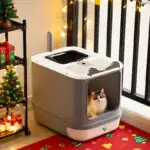 Covered Cat Litter Box Enclosure for Odor Control & Privacy with Easy-Clean Design – gallery image 3