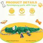 Plush Alligator Dog Toy for Chewing & Interactive Play with Squeaker and Rope Tug Design – gallery image 4