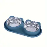 Double Stainless Steel Dog Bowls with No-Spill Stand for Drinking & Feeding – gallery image 14