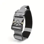Tactical Dog Collar for Training & Outdoor Walks, Adjustable Nylon Webbing with Zinc Alloy Connector – gallery image 12