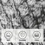 Plush Pet Bed Mattress for Resting & Lounging with Raised Edges and Rectangular Design – gallery image 7