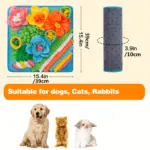 Pet Sniffing Pad for Slow Feeding & Puzzle Play with Two-Tone Color Design – gallery image 5