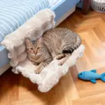 Plush Cat Hammock Bed for Resting & Lounging with Removable Washable Cover – gallery image 5