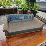 Cardboard Cat Scratcher Sofa for Scratching & Lounging with Two-Seater Design – gallery image 3