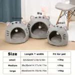 Enclosed Pet Bed Tent for Indoor Resting with Soft Cushion and Compact Design – gallery image 4
