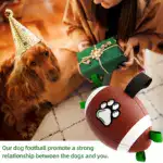 Inflatable Rubber Dog Football for Interactive Play & Chewing with Air Pump and Paw Print Design – gallery image 8