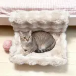 Plush Cat Hammock Bed for Resting & Lounging with Removable Washable Cover – gallery image 7