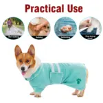 Quick-Dry Dog Bathrobe for Drying After Bathing & Grooming with Embroidered Detail – gallery image 6