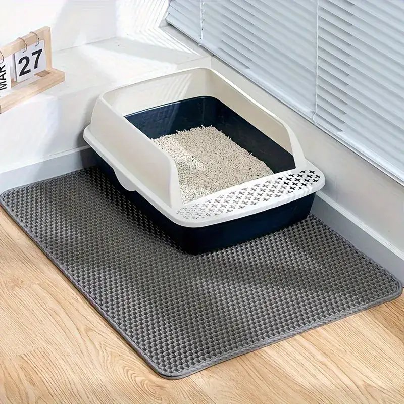 b65896c4-4a9b-43f7-9b59-e76e7236f41f Honeycomb Double-Layer Cat Litter Mat for Litter Tracking Control and Easy Cleanup – main image