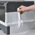 Enclosed Cat Litter Box for Leak Prevention & Odor Containment with Double Door Design – gallery image 5