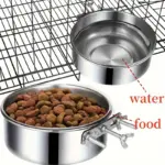 Stainless Steel Pet Bowl for Food and Water with Hanging Straps and Screw-Mount Hardware – gallery image 10