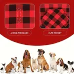Checkered Pet Hoodie Sweater for Warm Wear, Pocket Design – gallery image 10