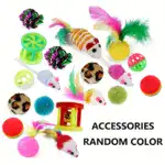 24-Piece Interactive Cat Toy Set for Play & Activity with Tunnel, Teaser Wand, Balls and Bell Toys – gallery image 5