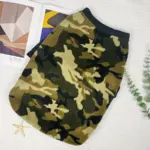 Camouflage Fleece Dog Crewneck Sweatshirt for Warmth and Coverage, Color-Block Design – gallery image 7