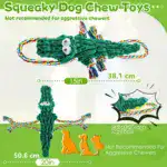 Plush Alligator Dog Toy for Chewing & Interactive Play with Squeaker and Rope Tug Design – gallery image 6
