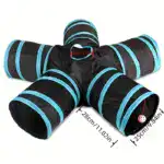 Collapsible Pet Tunnel for Cat Play & Activity with 5-Way Design – gallery image 4