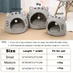 Enclosed Cat Bed for Indoor Resting & Sleeping with Warm Cave Design – gallery image 4