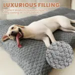 Plush Pet Bed Mattress for Resting & Lounging with Raised Edges and Rectangular Design – gallery image 6