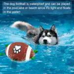 Inflatable Rubber Dog Football for Interactive Play & Chewing with Air Pump and Paw Print Design – gallery image 7