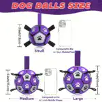Durable Rubber Dog Soccer Ball with Straps for Interactive Play & Fetch – gallery image 4