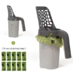 Cat Litter Box for Litter Waste Containment & Easy Cleaning with Integrated Waste Bin – gallery image 7