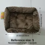 Soft Plaid Dog Bed for Resting & Sleeping with Polyester Fabric – gallery image 10