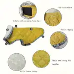 Dog Padded Jacket for Cold-Weather Wear with Fleece Lining & Water-Resistant Outer – gallery image 9