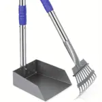 Stainless Steel Pooper Scooper Set for Pet Waste Pickup & Removal with Tray and Rake – gallery image 3