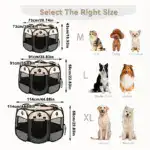Octagonal Foldable Pet Enclosure for Indoor Containment & Resting – gallery image 4