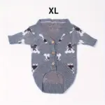 Bear Print Knitted Cardigan for Pets for Warmth in Cooler Weather – gallery image 7