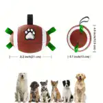 Inflatable Rubber Dog Football for Interactive Play & Chewing with Air Pump and Paw Print Design – gallery image 4