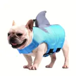Reflective Shark Shape Pet Life Jacket for Water Safety & Visibility, Adjustable Fit – main image