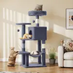 Multi-Cat Tree Tower for Climbing & Resting with Condo and Hammock, Sisal Scratching Posts – gallery image 2