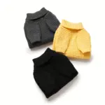 Pet Turtleneck Sweater for Warmth & Everyday Wear, Thick Knit Pullover – gallery image 13