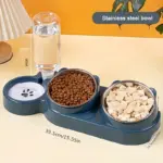 3-in-1 Pet Feeder and Automatic Water Dispenser for Cat and Dog Feeding with Non-Slip Tilted Bowl – gallery image 5